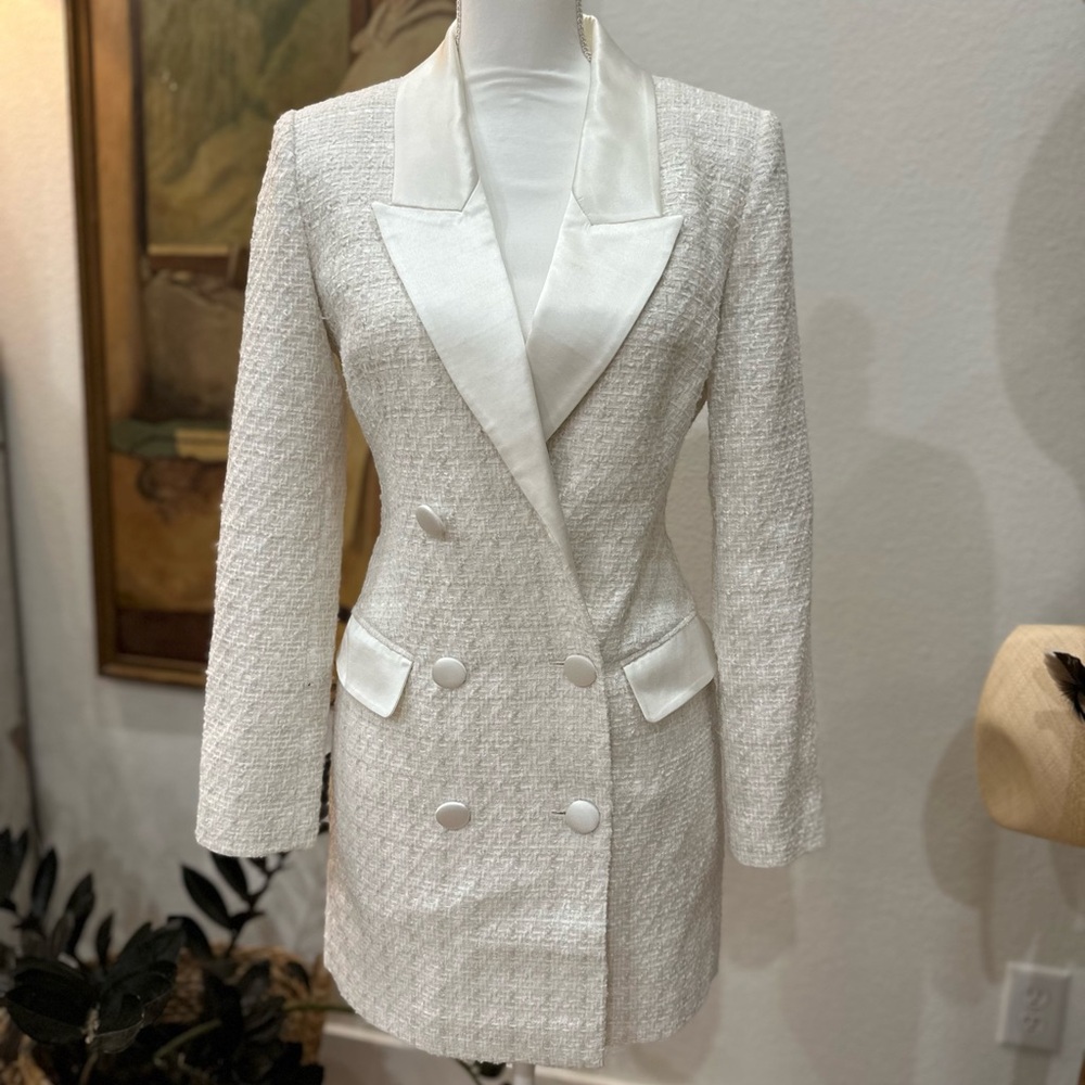 Sau Lee Alexis Tweed Blazer Dress. Size 4